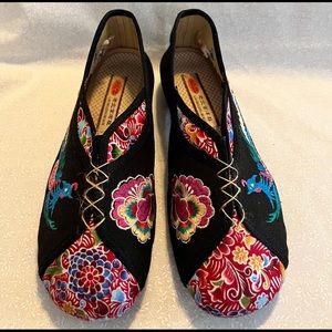 Asian Slip on Fabric Flat Shoe/Slipper Lao Beijing Buxiuyuan New